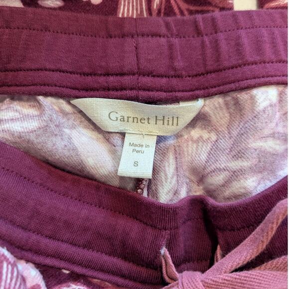 Garnet Hill Pima Organic Cotton Flannel Pink Jogger Sweatpants Small - Picture 6 of 7